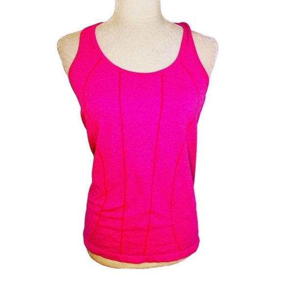 Ebb And Flow Women's HOT PINK BARBIE RACER BACK TOP Shirt  SIZE M - Picture 1 of 8